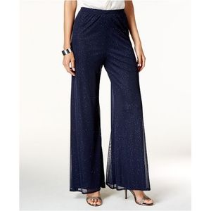MSK Blue (Navy) Sparkle Palazzo Pants NWT
